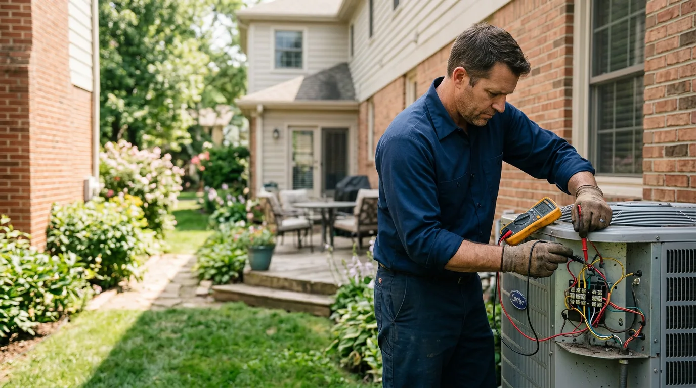HVAC technician working near Essex, CA